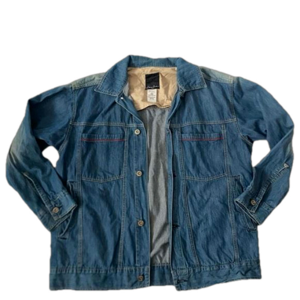 Vintage Denim Jean Jacket Over Oversized Marked Size M fits Large